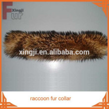 real fur natural color top quality raccoon skin fur collar for jacket